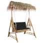 vidaXL Hollywoodschaukel mit Palmblättern und Kissen 202 cm Bambus vidaXL Hollywoodschaukel mit Palmblättern und Kissen 202 cm Bambus