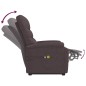 vidaXL Massagesessel mit Aufstehhilfe Dunkelbraun Stoff vidaXL Massagesessel mit Aufstehhilfe Dunkelbraun Stoff