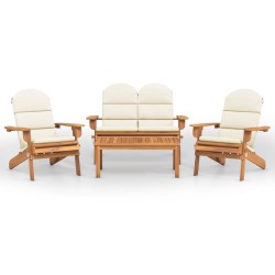 vidaXL 4-tlg. Garten-Lounge-Set Adirondack Massivholz Akazie