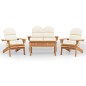 vidaXL 4-tlg. Garten-Lounge-Set Adirondack Massivholz Akazie vidaXL 4-tlg. Garten-Lounge-Set Adirondack Massivholz Akazie