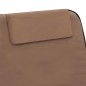 Klappbare Strandmatte 2 Stk. Stahl und Stoff Braun Klappbare Strandmatte 2 Stk. Stahl und Stoff Braun