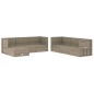 vidaXL 7-tlg. Garten-Lounge-Set mit Kissen Grau Poly Rattan vidaXL 7-tlg. Garten-Lounge-Set mit Kissen Grau Poly Rattan