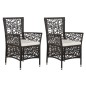 Gartenstühle 2 Stk. mit Auflagen Poly Rattan Braun Gartenstühle 2 Stk. mit Auflagen Poly Rattan Braun
