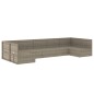 vidaXL 7-tlg. Garten-Lounge-Set mit Kissen Grau Poly Rattan vidaXL 7-tlg. Garten-Lounge-Set mit Kissen Grau Poly Rattan