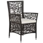 Gartenstühle 2 Stk. mit Auflagen Poly Rattan Braun Gartenstühle 2 Stk. mit Auflagen Poly Rattan Braun