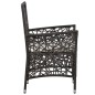Gartenstühle 2 Stk. mit Auflagen Poly Rattan Braun Gartenstühle 2 Stk. mit Auflagen Poly Rattan Braun