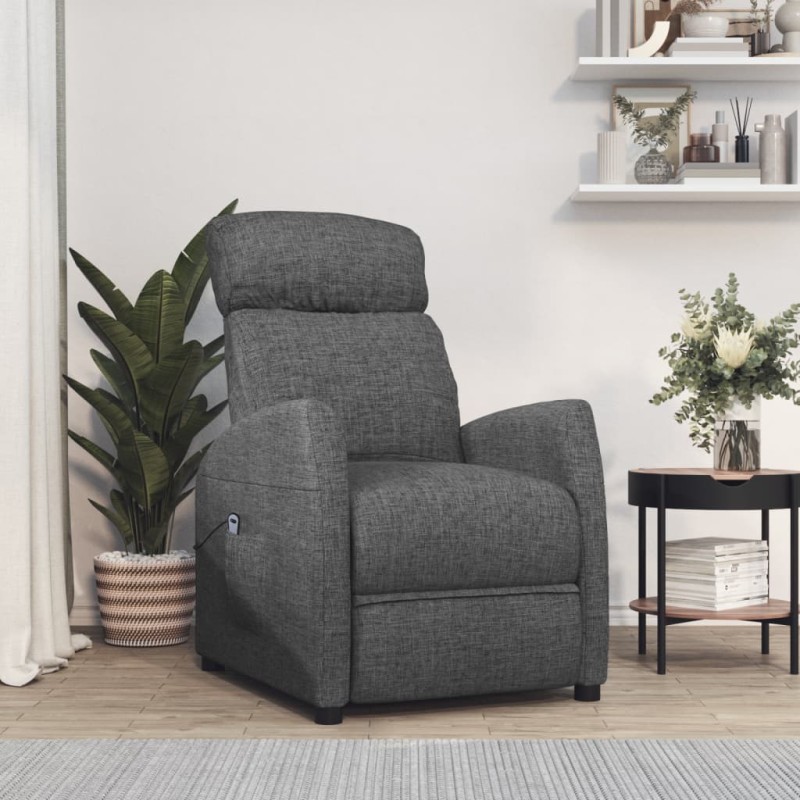 vidaXL Relaxsessel Elektrisch Dunkelgrau Stoff vidaXL Relaxsessel Elektrisch Dunkelgrau Stoff