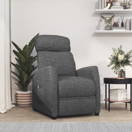 vidaXL Relaxsessel Elektrisch Dunkelgrau Stoff