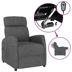 vidaXL Relaxsessel Elektrisch Dunkelgrau Stoff