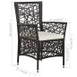 Gartenstühle 2 Stk. mit Auflagen Poly Rattan Braun Gartenstühle 2 Stk. mit Auflagen Poly Rattan Braun