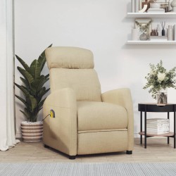 vidaXL Massagesessel Creme Stoff