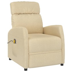 vidaXL Massagesessel Creme Stoff