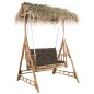 vidaXL Hollywoodschaukel mit Palmblättern und Kissen 202 cm Bambus vidaXL Hollywoodschaukel mit Palmblättern und Kissen 202 cm Bambus