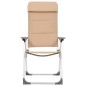 Campingstühle 2 Stk. Creme 58 x 69 x 111 cm Aluminium Campingstühle 2 Stk. Creme 58 x 69 x 111 cm Aluminium