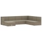 vidaXL 7-tlg. Garten-Lounge-Set mit Kissen Grau Poly Rattan vidaXL 7-tlg. Garten-Lounge-Set mit Kissen Grau Poly Rattan