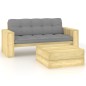 vidaXL 2-tlg. Garten-Lounge-Set mit Kissen Kiefernholz Imprägniert vidaXL 2-tlg. Garten-Lounge-Set mit Kissen Kiefernholz Imprägniert