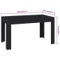 vidaXL Esstisch Schwarz 140x74,5x76 cm Holzwerkstoff vidaXL Esstisch Schwarz 140x74,5x76 cm Holzwerkstoff