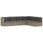 vidaXL 6-tlg. Garten-Lounge-Set mit Kissen Grau Poly Rattan vidaXL 6-tlg. Garten-Lounge-Set mit Kissen Grau Poly Rattan