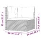 vidaXL 6-tlg. Garten-Lounge-Set mit Kissen Grau Poly Rattan vidaXL 6-tlg. Garten-Lounge-Set mit Kissen Grau Poly Rattan