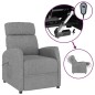 vidaXL Relaxsessel Elektrisch Hellgrau Stoff vidaXL Relaxsessel Elektrisch Hellgrau Stoff