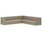 vidaXL 7-tlg. Garten-Lounge-Set mit Kissen Grau Poly Rattan vidaXL 7-tlg. Garten-Lounge-Set mit Kissen Grau Poly Rattan
