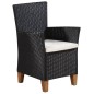 vidaXL 9-tlg. Garten-Essgruppe Poly Rattan Schwarz und Braun vidaXL 9-tlg. Garten-Essgruppe Poly Rattan Schwarz und Braun