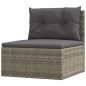 vidaXL 6-tlg. Garten-Lounge-Set mit Kissen Grau Poly Rattan vidaXL 6-tlg. Garten-Lounge-Set mit Kissen Grau Poly Rattan
