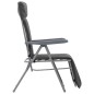 vidaXL Klappbare Gartenstühle mit Polstern 2 Stk. Grau vidaXL Klappbare Gartenstühle mit Polstern 2 Stk. Grau