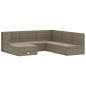 vidaXL 6-tlg. Garten-Lounge-Set mit Kissen Grau Poly Rattan vidaXL 6-tlg. Garten-Lounge-Set mit Kissen Grau Poly Rattan