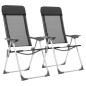 Klappbare Campingstühle 2 Stk. Aluminium Schwarz Klappbare Campingstühle 2 Stk. Aluminium Schwarz