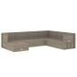 vidaXL 7-tlg. Garten-Lounge-Set mit Kissen Grau Poly Rattan vidaXL 7-tlg. Garten-Lounge-Set mit Kissen Grau Poly Rattan