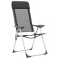 Klappbare Campingstühle 2 Stk. Aluminium Schwarz Klappbare Campingstühle 2 Stk. Aluminium Schwarz