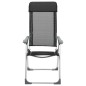 Klappbare Campingstühle 2 Stk. Aluminium Schwarz Klappbare Campingstühle 2 Stk. Aluminium Schwarz