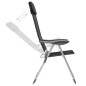 Klappbare Campingstühle 2 Stk. Aluminium Schwarz Klappbare Campingstühle 2 Stk. Aluminium Schwarz