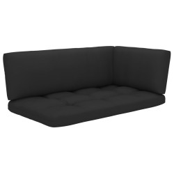 vidaXL 4-tlg. Paletten-Lounge-Set Grau Imprägniertes Kiefernholz