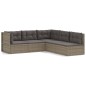 vidaXL 5-tlg. Garten-Lounge-Set mit Kissen Grau Poly Rattan vidaXL 5-tlg. Garten-Lounge-Set mit Kissen Grau Poly Rattan