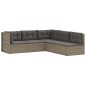 vidaXL 5-tlg. Garten-Lounge-Set mit Kissen Grau Poly Rattan vidaXL 5-tlg. Garten-Lounge-Set mit Kissen Grau Poly Rattan