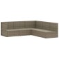 vidaXL 5-tlg. Garten-Lounge-Set mit Kissen Grau Poly Rattan vidaXL 5-tlg. Garten-Lounge-Set mit Kissen Grau Poly Rattan