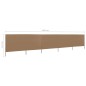 vidaXL 5-teiliges Windschutzgewebe 600 x 80 cm Taupe vidaXL 5-teiliges Windschutzgewebe 600 x 80 cm Taupe