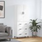 Highboard Weiß 69,5x34x180 cm Holzwerkstoff Highboard Weiß 69,5x34x180 cm Holzwerkstoff