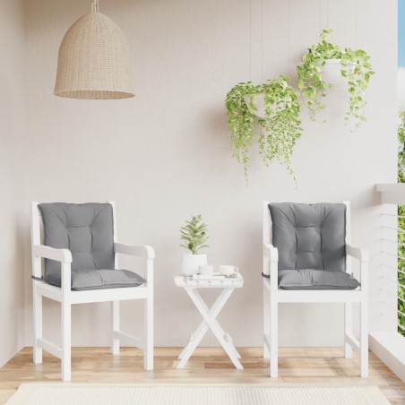 vidaXL Gartenstuhlauflagen für Niedriglehner 2 Stk. Grau 100x50x7 cm