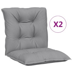 vidaXL Gartenstuhlauflagen für Niedriglehner 2 Stk. Grau 100x50x7 cm