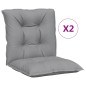 vidaXL Gartenstuhlauflagen für Niedriglehner 2 Stk. Grau 100x50x7 cm vidaXL Gartenstuhlauflagen für Niedriglehner 2 Stk. Grau 100x50x7 cm