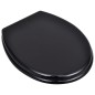 vidaXL Toilettensitze mit Deckel 2 Stk. MDF Schwarz vidaXL Toilettensitze mit Deckel 2 Stk. MDF Schwarz