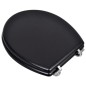 vidaXL Toilettensitze mit Deckel 2 Stk. MDF Schwarz vidaXL Toilettensitze mit Deckel 2 Stk. MDF Schwarz