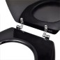 vidaXL Toilettensitze mit Deckel 2 Stk. MDF Schwarz vidaXL Toilettensitze mit Deckel 2 Stk. MDF Schwarz