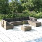 vidaXL 8-tlg. Garten-Lounge-Set mit Kissen Grau Poly Rattan vidaXL 8-tlg. Garten-Lounge-Set mit Kissen Grau Poly Rattan