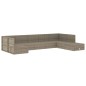 vidaXL 8-tlg. Garten-Lounge-Set mit Kissen Grau Poly Rattan vidaXL 8-tlg. Garten-Lounge-Set mit Kissen Grau Poly Rattan