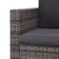 vidaXL 2-tlg. Garten-Lounge-Set mit Auflagen Poly Rattan Grau vidaXL 2-tlg. Garten-Lounge-Set mit Auflagen Poly Rattan Grau