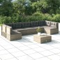 vidaXL 6-tlg. Garten-Lounge-Set mit Kissen Grau Poly Rattan vidaXL 6-tlg. Garten-Lounge-Set mit Kissen Grau Poly Rattan